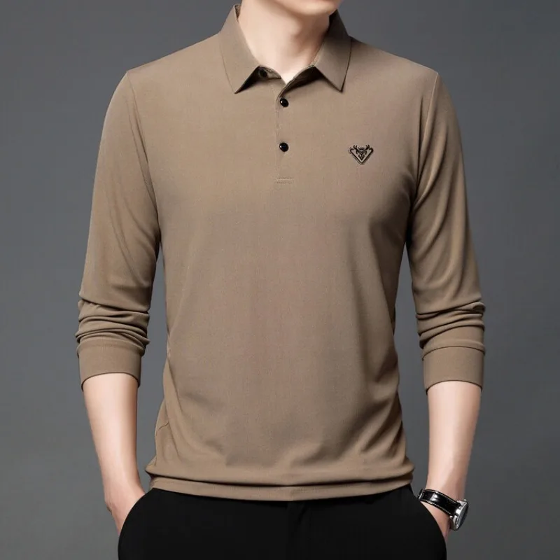 Summer New Men's Clothing Long Sleeve T-shirt Business Casual Button Embroidery Loose Pullover Fashion Turn-down Collar Tops
Summer New Men's Clothing Long Sleeve T-shirt Business Casual Button Embroidery Loose Pullover Fashion Turn-down Collar Tops