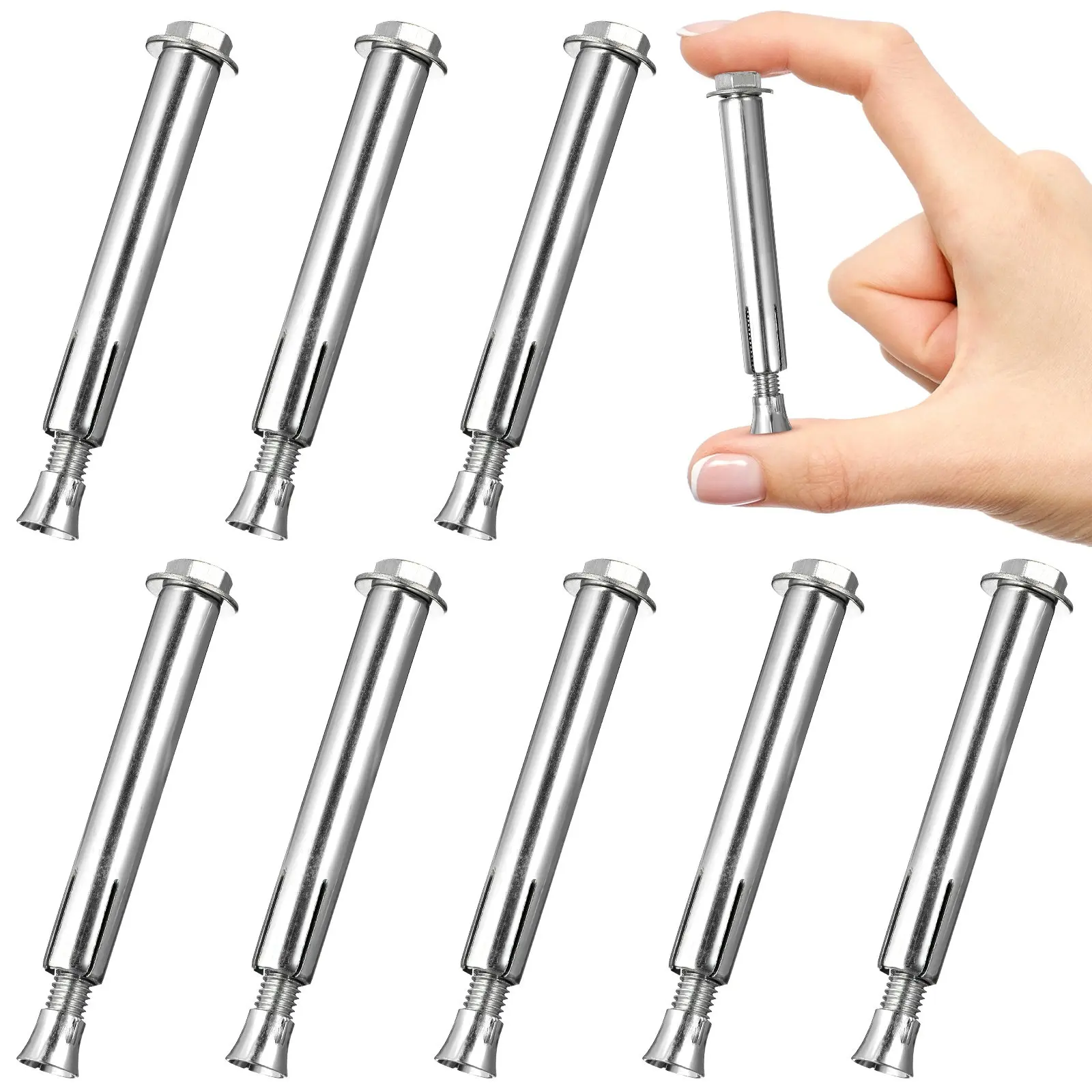 10Pcs Robust Expansion Screws for Speed Bumps Driveways Asphalt Concrete Roads Anchor Fixing Outdoor Use High Rust Resistance
10Pcs Robust Expansion Screws for Speed Bumps Driveways Asphalt Concrete Roads Anchor Fixing Outdoor Use High Rust Resistance