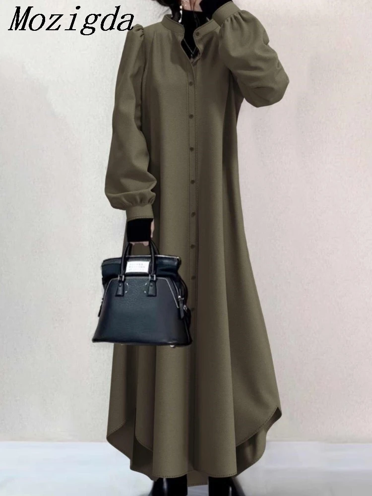 Autumn Long Puff Sleeve Loose Shirt Dress Women Elegant Vintage Pleated Button Ladies Dresses Robe Boheme Femme Vestidos
Autumn Long Puff Sleeve Loose Shirt Dress Women Elegant Vintage Pleated Button Ladies Dresses Robe Boheme Femme Vestidos