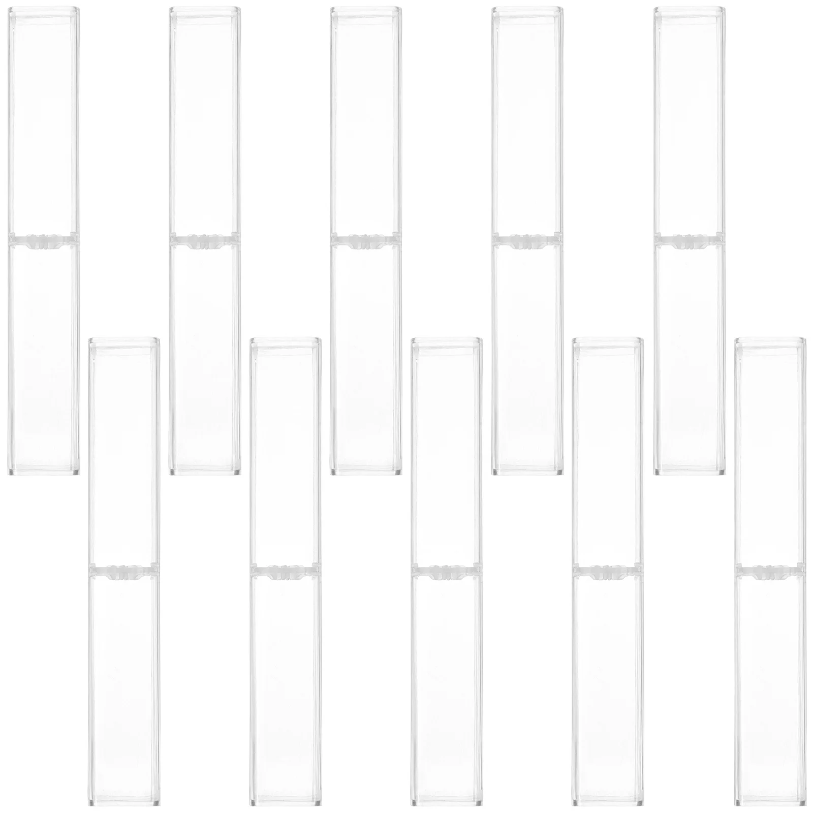 10pcs Pen Case Clear Plastic Ballpoint Pencil Storage Box Gift Display Organizer Transparent Durable Versatile Fixed Ring 
10pcs Pen Case Clear Plastic Ballpoint Pencil Storage Box Gift Display Organizer Transparent Durable Versatile Fixed Ring