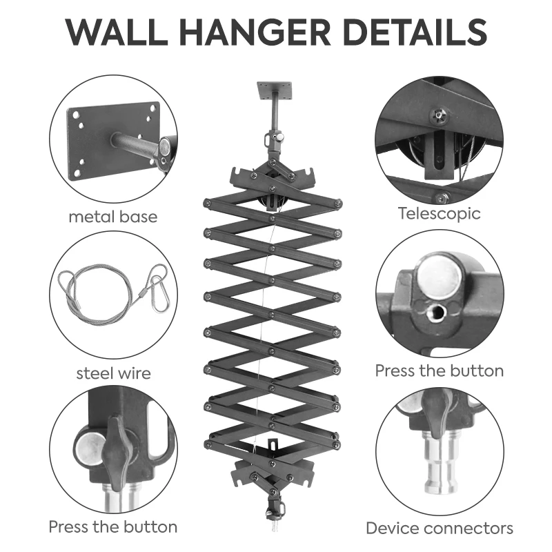 Ceiling Wall Mount Boom Arm, Save Space, Stand For Ring Light Strobe Flash Ca-mera Softbox Photography 78inch/200cm Heavy-Duty
Ceiling Wall Mount Boom Arm, Save Space, Stand For Ring Light Strobe Flash Ca-mera Softbox Photography 78inch/200cm Heavy-Duty