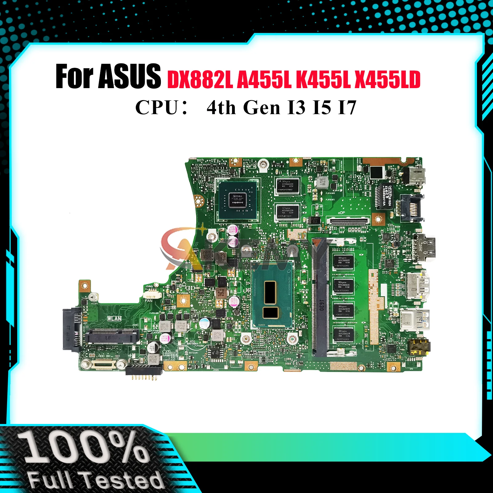 X455LD Материнская плата для ноутбука ASUS X455LNB X455LJ X455LN A455L X455L DX882L K455L X455LD X455LB X455LF Материнская плата с процессором I3 I5 I7
X455LD Материнская плата для ноутбука ASUS X455LNB X455LJ X455LN A455L X455L DX882L K455L X455LD X455LB X455LF Материнская плата с процессором I3 I5 I7