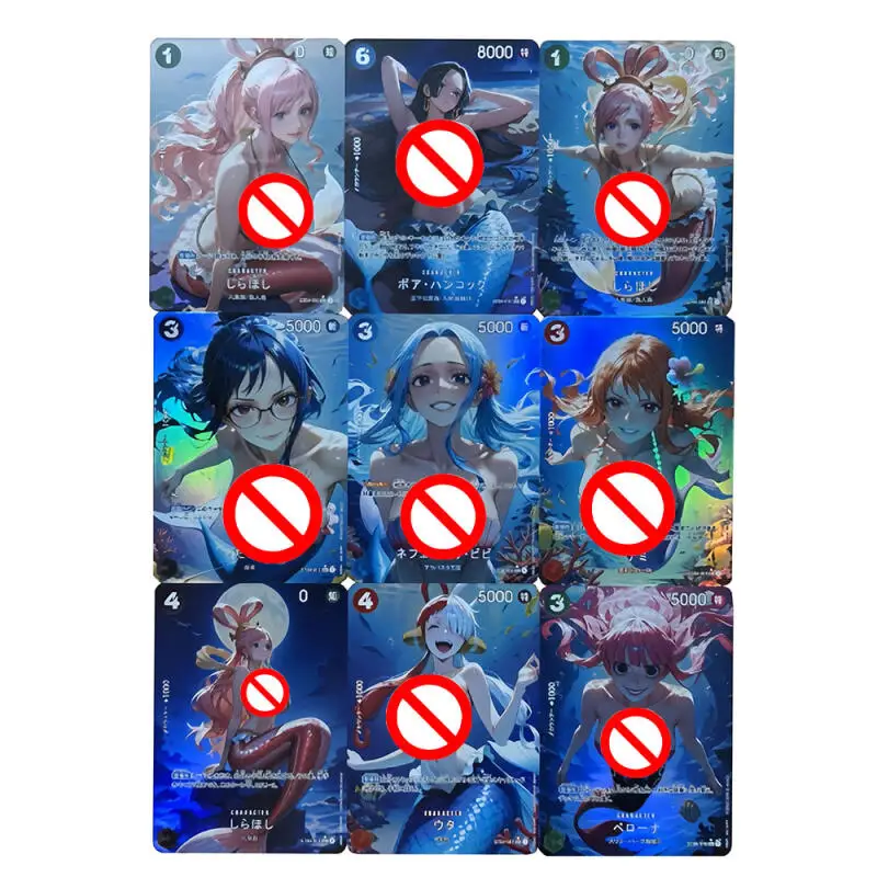 9 шт./компл. One Piece Mermaid Series OPCG Nami Yamato Boa Hancock DIY самодельные цветные флэш-карты аниме игровая коллекционная карта подарок
9 шт./компл. One Piece Mermaid Series OPCG Nami Yamato Boa Hancock DIY самодельные цветные флэш-карты аниме игровая коллекционная карта подарок