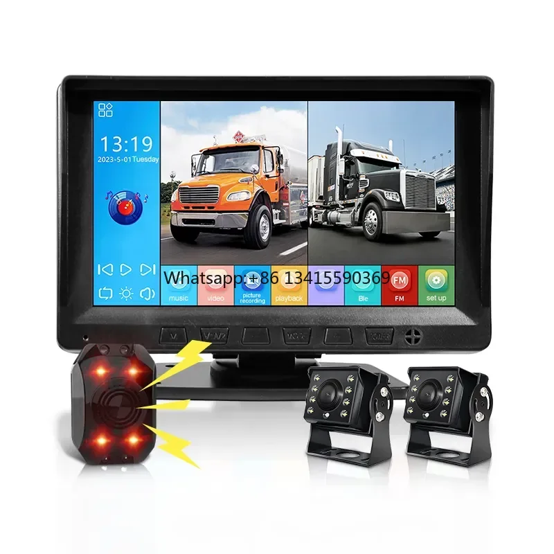 PZ 7inch 2CH Vehicle BSD Monitor System 1080P AHD Camera MP5 DVR Screen for Car/Truck/Bus Surveillance Parking Recorder
PZ 7inch 2CH Vehicle BSD Monitor System 1080P AHD Camera MP5 DVR Screen for Car/Truck/Bus Surveillance Parking Recorder