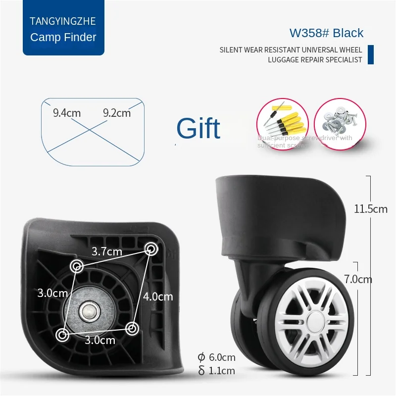 TANGYIPIN W358 Luggage compartment wheel mute universal wheel pull rod travel case accessories wear-resistant
TANGYIPIN W358 Luggage compartment wheel mute universal wheel pull rod travel case accessories wear-resistant
