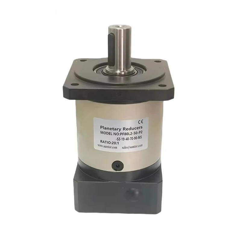 High Precise 750w Planetary Gear Box PF80 Ratio 50 for NEMA 24 80 Servo Motor Gear Reducer Gearbox
High Precise 750w Planetary Gear Box PF80 Ratio 50 for NEMA 24 80 Servo Motor Gear Reducer Gearbox