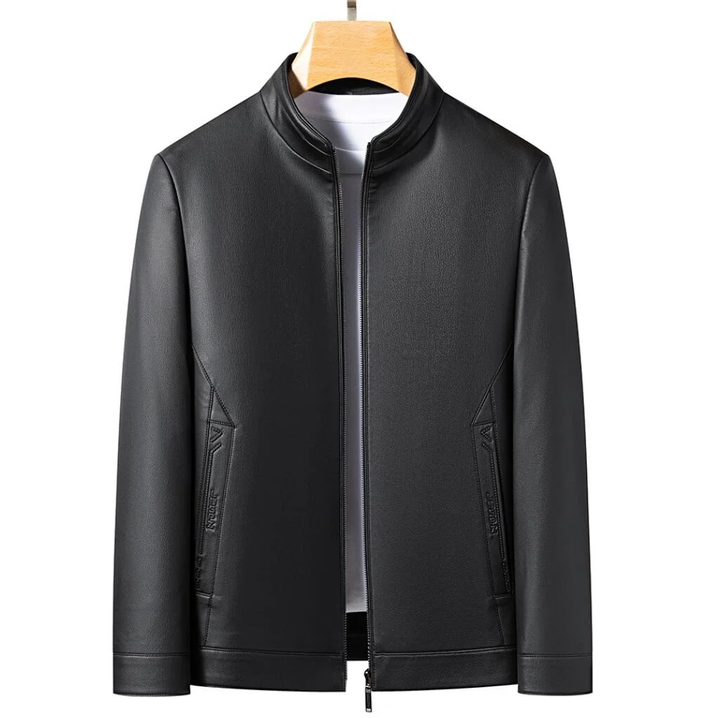 Новая мужская кожаная куртка, модная тенденция, однотонное, высокое качество, мужское кожаное пальто с воротником-стойкой для отца среднего возраста, весенне-осеннее пальто
Новая мужская кожаная куртка, модная тенденция, однотонное, высокое качество, мужское кожаное пальто с воротником-стойкой для отца среднего возраста, весенне-осеннее пальто