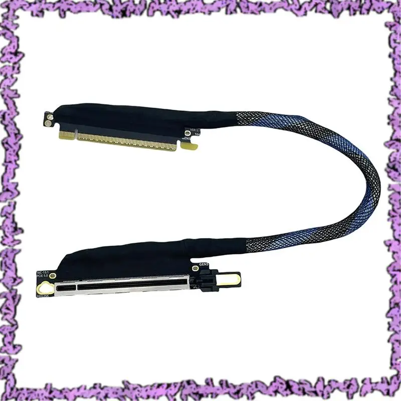 SCLL-PCIE 5.0 X16 Graphics Card Extension Cable Silver-Plated PCI-E GEN5 64GT/S Adapter For Enhanced Server Performance
SCLL-PCIE 5.0 X16 Graphics Card Extension Cable Silver-Plated PCI-E GEN5 64GT/S Adapter For Enhanced Server Performance