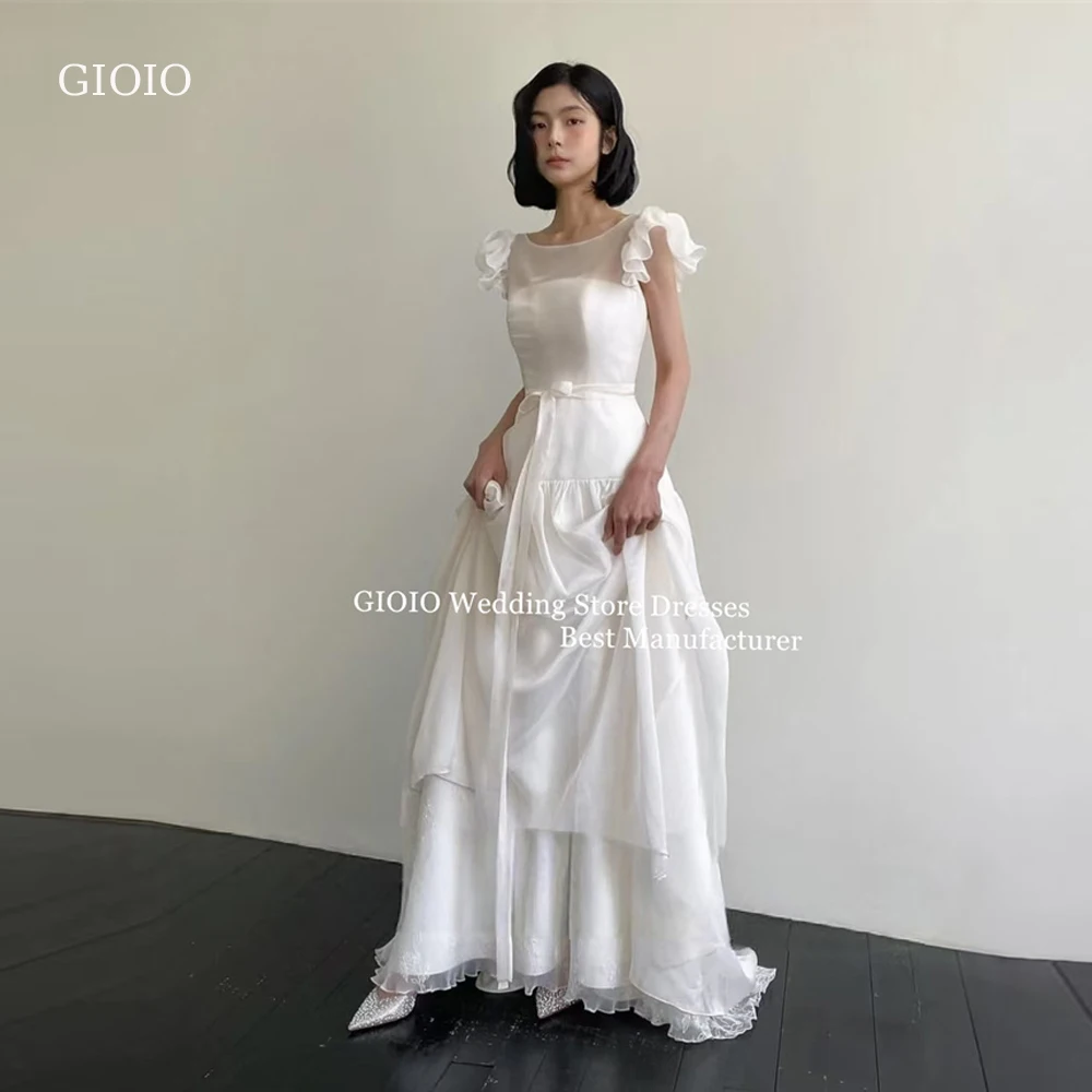 GIOIO Korea Wedding Dress Round Neck Ruffles Bridal Gown Elegant Custom Korean Evening Dress Photo Shoot A Linei
GIOIO Korea Wedding Dress Round Neck Ruffles Bridal Gown Elegant Custom Korean Evening Dress Photo Shoot A Linei