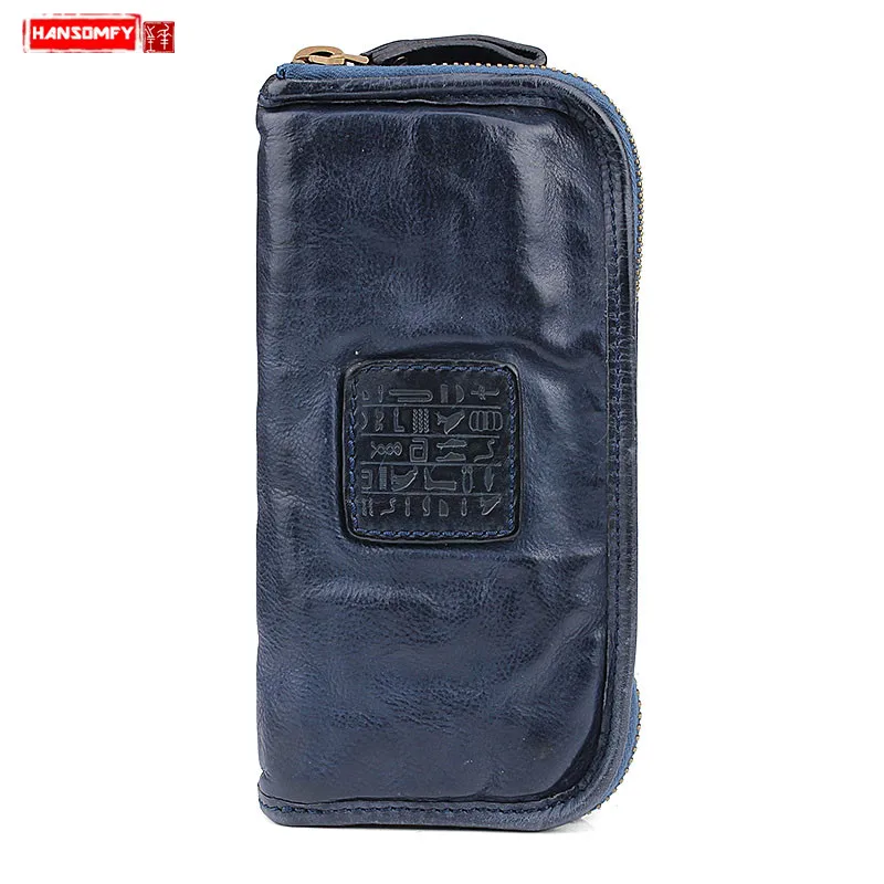 Genuine Leather Men Long Wallet Retro Pleated Multi-card Clutch Bag Large Capacity Zipper Mobile Phone Bag Card Holder Wallets
Genuine Leather Men Long Wallet Retro Pleated Multi-card Clutch Bag Large Capacity Zipper Mobile Phone Bag Card Holder Wallets