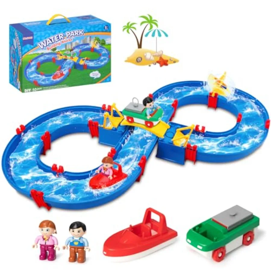 Water Table Toys for Toddler, 50 PCS DIY Water Table Track Toy Playset, Summer Beach Backyard Pool Outdoor for Ages 4-8, Boys a
Water Table Toys for Toddler, 50 PCS DIY Water Table Track Toy Playset, Summer Beach Backyard Pool Outdoor for Ages 4-8, Boys a