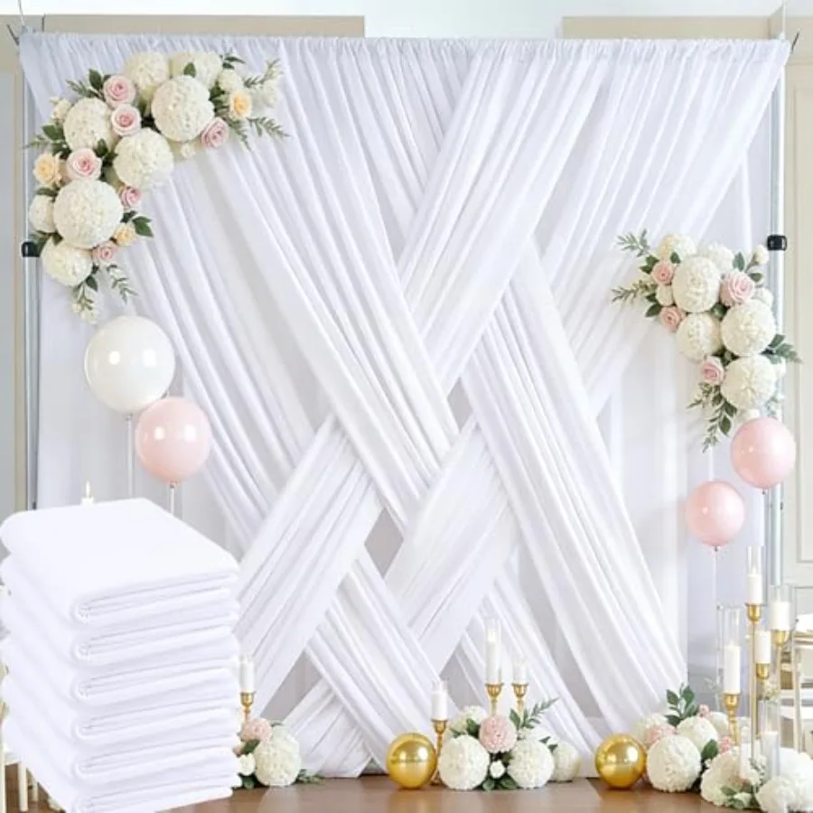 30ft x 10ft White Polyester Backdrop Curtain Panels for Parties, Thick Wrinkle-Resistant Wedding Birthday Photography Home Deco
30ft x 10ft White Polyester Backdrop Curtain Panels for Parties, Thick Wrinkle-Resistant Wedding Birthday Photography Home Deco