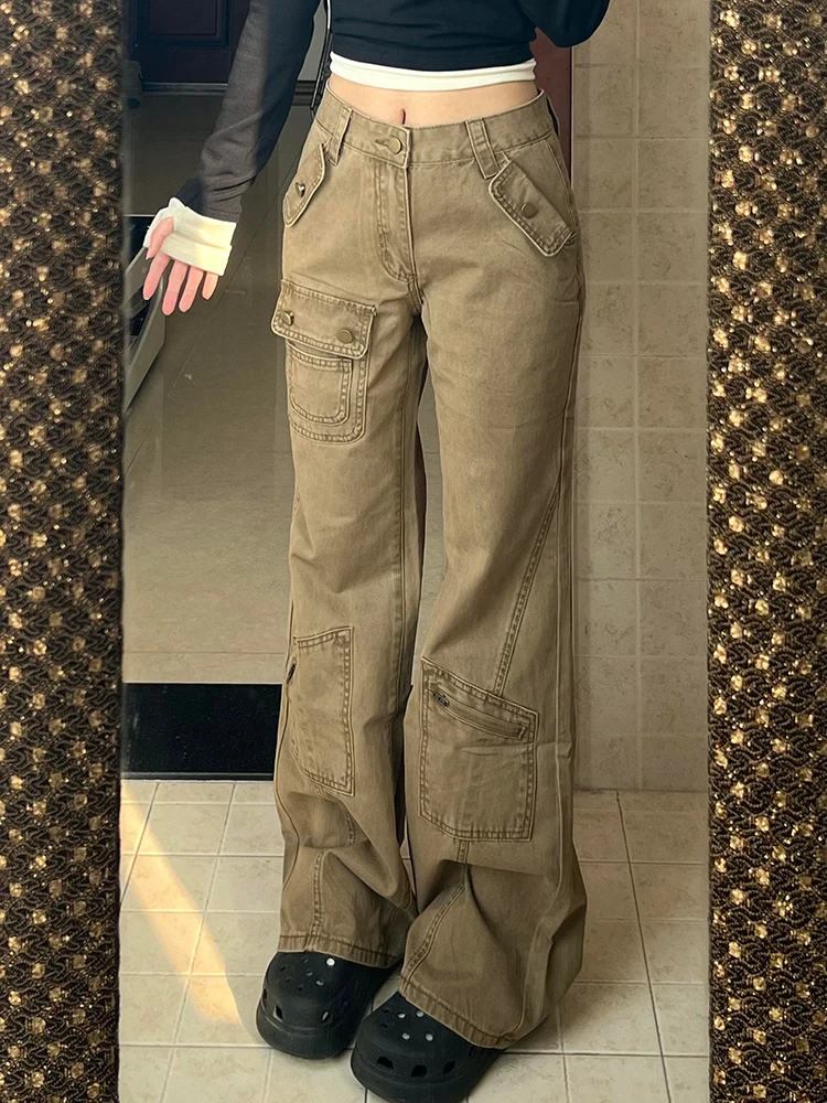 Расклешенная рабочая одежда цвета хаки в стиле ретро, женские джинсы с высокой талией, прямые брюки для похудения, широкие брюки длиной до пола, весенний дизайн Sense
Расклешенная рабочая одежда цвета хаки в стиле ретро, женские джинсы с высокой талией, прямые брюки для похудения, широкие брюки длиной до пола, весенний дизайн Sense