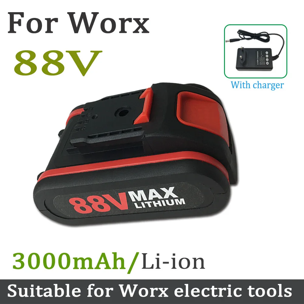 For Worx 88V 3000mAh high-Power Li-ion Battery Electric Tools And Chainsaws With charger
For Worx 88V 3000mAh high-Power Li-ion Battery Electric Tools And Chainsaws With charger