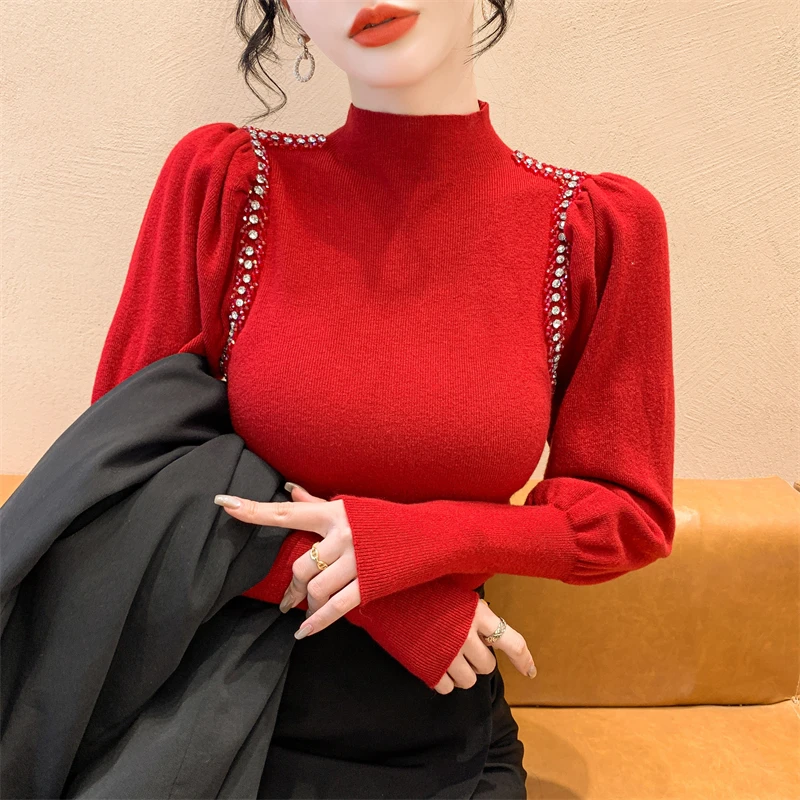 2025, новинка, европейская, одежда, вязаный, свитер, женский, шикарный, сексуальный, с воротником-стойкой, блестящий, с бисером, рукав-фонарик, нижняя рубашка, тонкие, топы, 51005
2025, новинка, европейская, одежда, вязаный, свитер, женский, шикарный, сексуальный, с воротником-стойкой, блестящий, с бисером, рукав-фонарик, нижняя рубашка, тонкие, топы, 51005