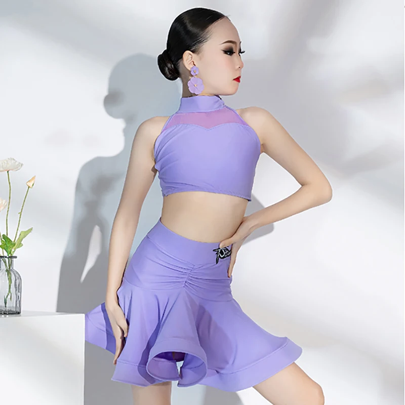 Children Girls Latin Dance Competition Mesh Sleeveless Backless Performance Dress Adult Bodysuit Skirts Professional Costumes
Children Girls Latin Dance Competition Mesh Sleeveless Backless Performance Dress Adult Bodysuit Skirts Professional Costumes