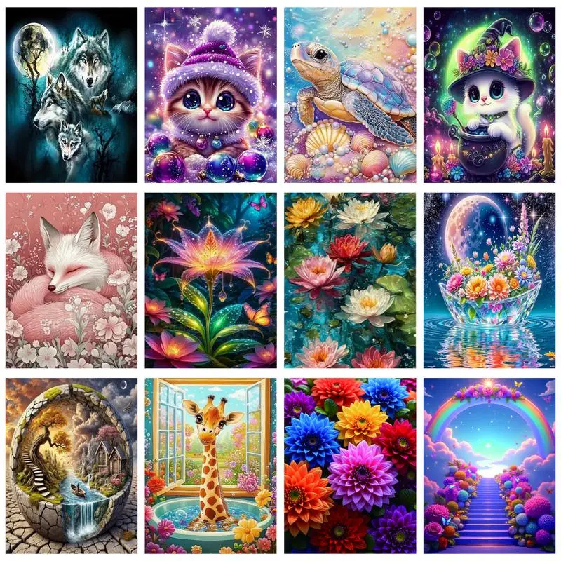 GATYZTORY 5D Diamond Painting Animal Flowers Full Square Diamond Embroidery Diamond Mosaic House Cross Stitch Home Decor
GATYZTORY 5D Diamond Painting Animal Flowers Full Square Diamond Embroidery Diamond Mosaic House Cross Stitch Home Decor