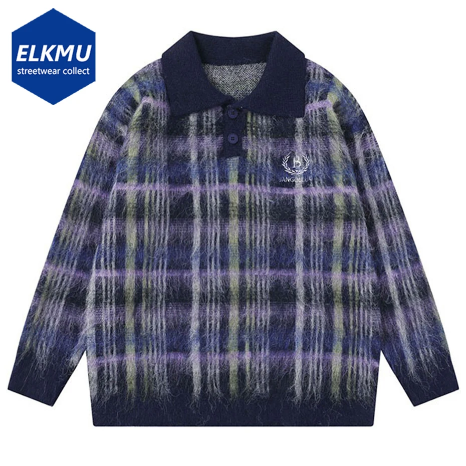 Men Vintage Oversized Sweaters Plaid Knit Jumpers Streetwear Harajuku Hip Hop Y2K Sweaters Casual Loose Knitwear
Men Vintage Oversized Sweaters Plaid Knit Jumpers Streetwear Harajuku Hip Hop Y2K Sweaters Casual Loose Knitwear