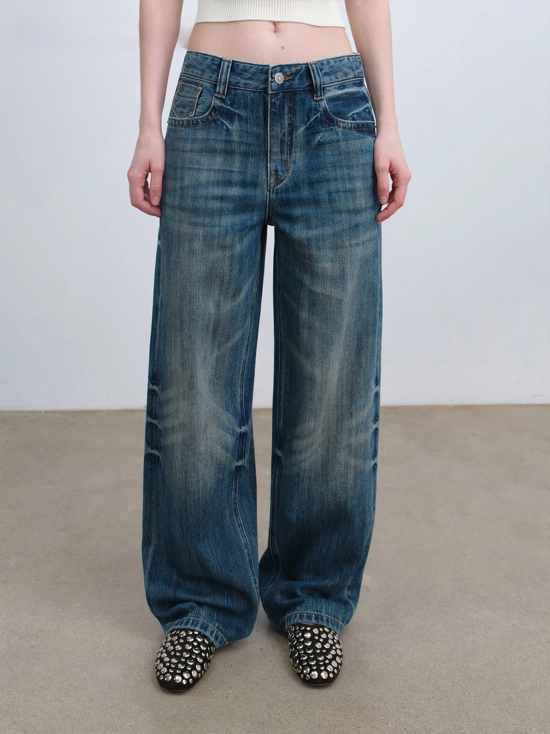 Vermo Clean Cut Retro Bamboo Texture Straight Leg Jeans Natural Waist Cotton Button Closure Spring Neutral Fit
Vermo Clean Cut Retro Bamboo Texture Straight Leg Jeans Natural Waist Cotton Button Closure Spring Neutral Fit