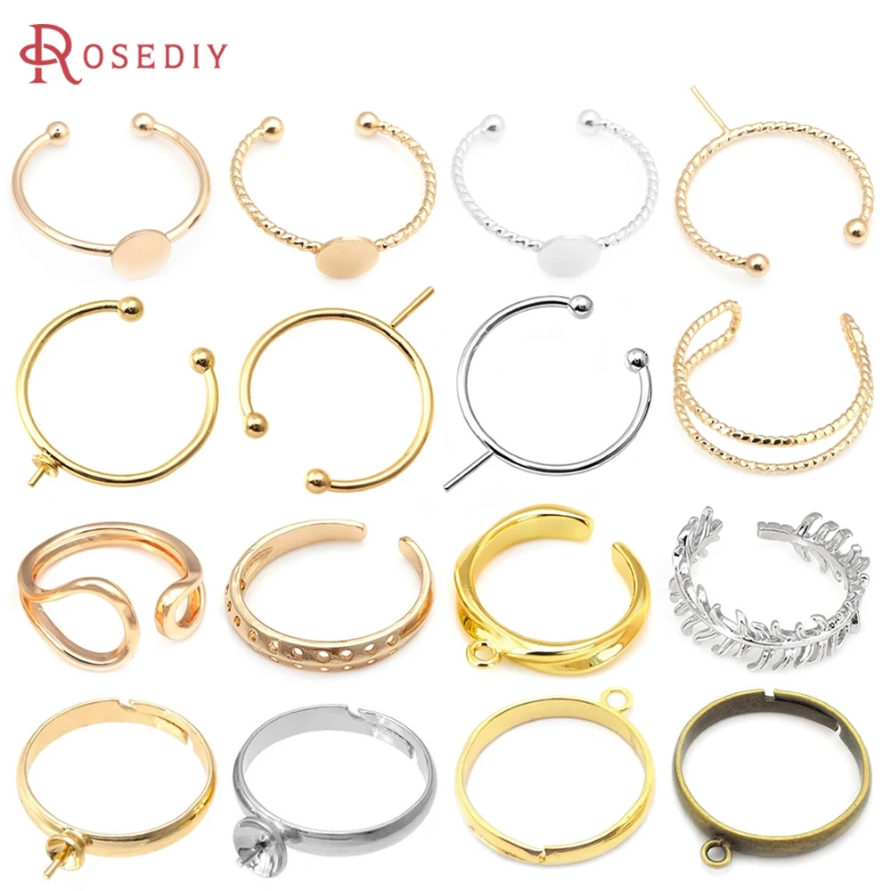 18K Gold Color Brass with Pin or Trays Bezels Base Rings Settings High Quality Diy Jewelry Accessories Making Materials
18K Gold Color Brass with Pin or Trays Bezels Base Rings Settings High Quality Diy Jewelry Accessories Making Materials
