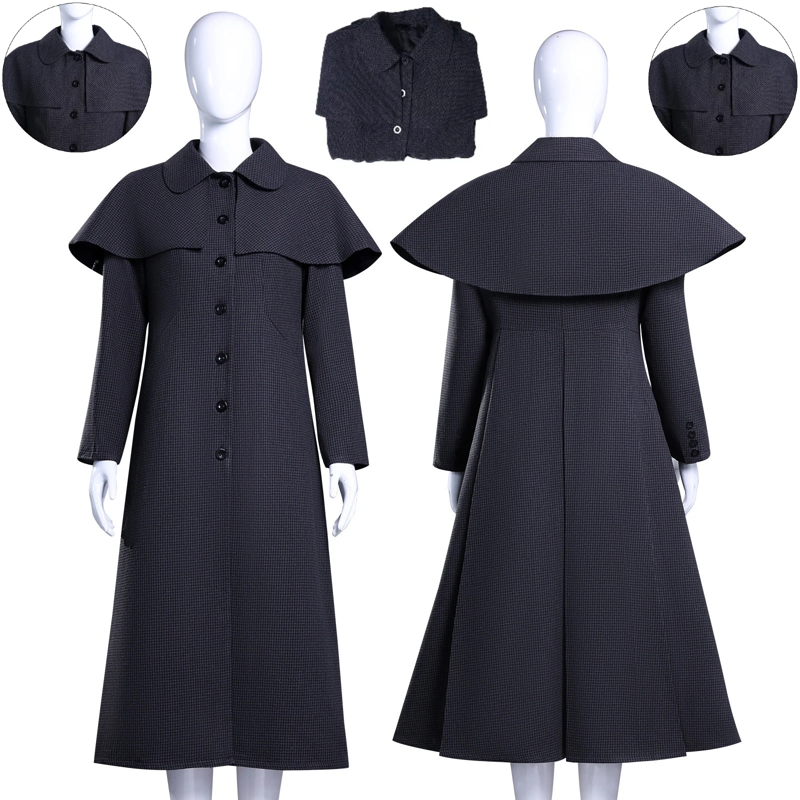 Halloween Suit American TV Series Wednesday Character Woolen Coat Cosplay Costumes, 2D Performance Adams Cosplay Costume
Halloween Suit American TV Series Wednesday Character Woolen Coat Cosplay Costumes, 2D Performance Adams Cosplay Costume