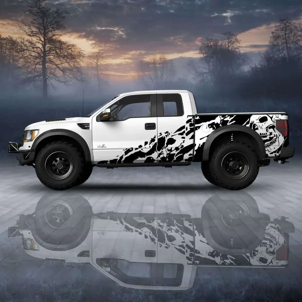 Skull pattern truck graphics mountain trim cover car decals pickup door side stripe stickers for auto parts
Skull pattern truck graphics mountain trim cover car decals pickup door side stripe stickers for auto parts