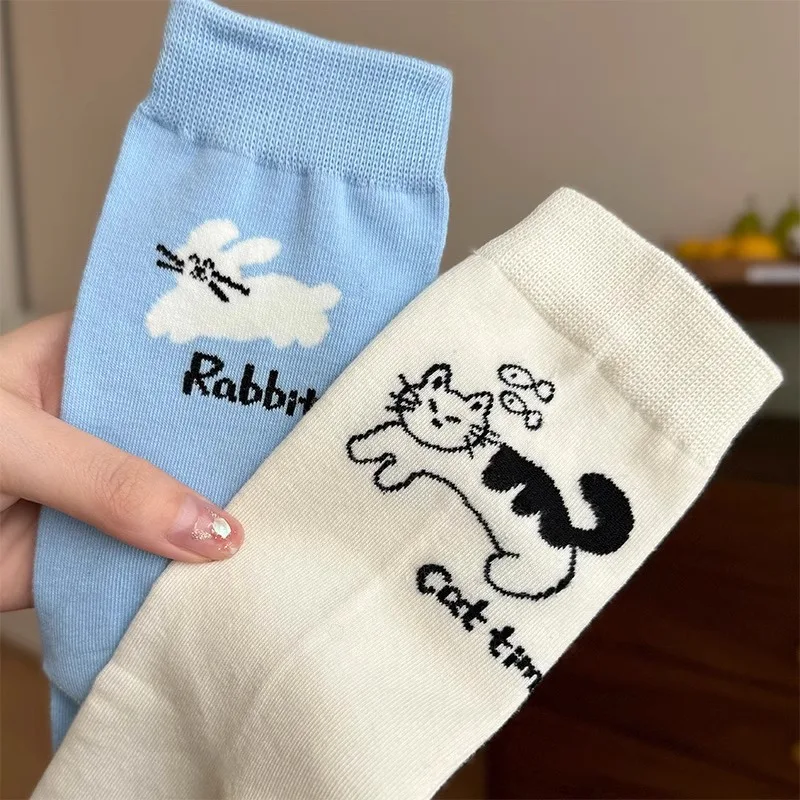 1/4 Pair Women's Spring Summer Cotton Sweet Style Thin Socks Cute Little Animal Cat Dog Korean Version Fashion Mid-tube Socks
1/4 Pair Women's Spring Summer Cotton Sweet Style Thin Socks Cute Little Animal Cat Dog Korean Version Fashion Mid-tube Socks