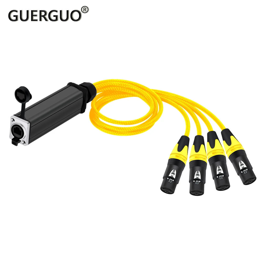4 Channel 3pin XLR Snake Cable to Ethercon Braid Cable with Cat5 Network Snake Receiver,RJ45 Female to 4 XLR Splitter 0.5M-10M
4 Channel 3pin XLR Snake Cable to Ethercon Braid Cable with Cat5 Network Snake Receiver,RJ45 Female to 4 XLR Splitter 0.5M-10M