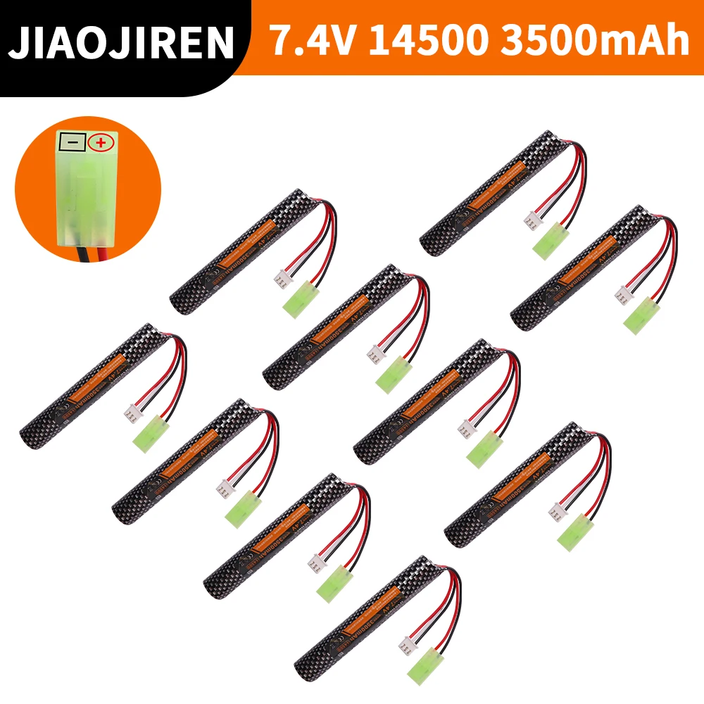 7.4V 3500mAh 14500 Li-ion Battery with Small Tamiya Connector 2S For Electric Toys water bullet gun Battery Parts Accessories
7.4V 3500mAh 14500 Li-ion Battery with Small Tamiya Connector 2S For Electric Toys water bullet gun Battery Parts Accessories
