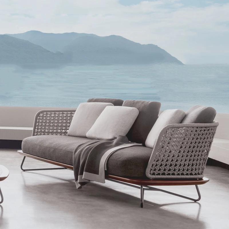 Custom Outdoor Rattan Sofa Tea Table Combination Designer Model Room Courtyard Sofa Creative Rattan Sofa Furniture Customization
Custom Outdoor Rattan Sofa Tea Table Combination Designer Model Room Courtyard Sofa Creative Rattan Sofa Furniture Customization