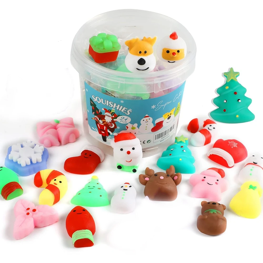 Christmas 24PCS for Kids Adult Santa Claus Snowman Squishy Fidget Toys Mini Mochi Party Favors Tress Relief Toy with Storage Box
Christmas 24PCS for Kids Adult Santa Claus Snowman Squishy Fidget Toys Mini Mochi Party Favors Tress Relief Toy with Storage Box