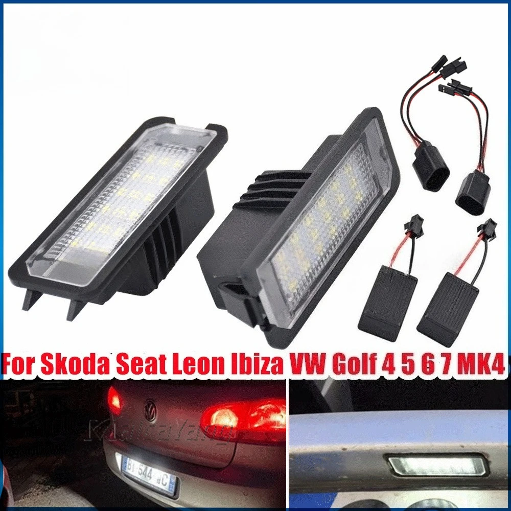 2PCS LED License Plate Light Rear Number Plate Lamp Bulb For VW Golf MK4 MK5 MK6 MK7 Passat Skoda Seat
2PCS LED License Plate Light Rear Number Plate Lamp Bulb For VW Golf MK4 MK5 MK6 MK7 Passat Skoda Seat