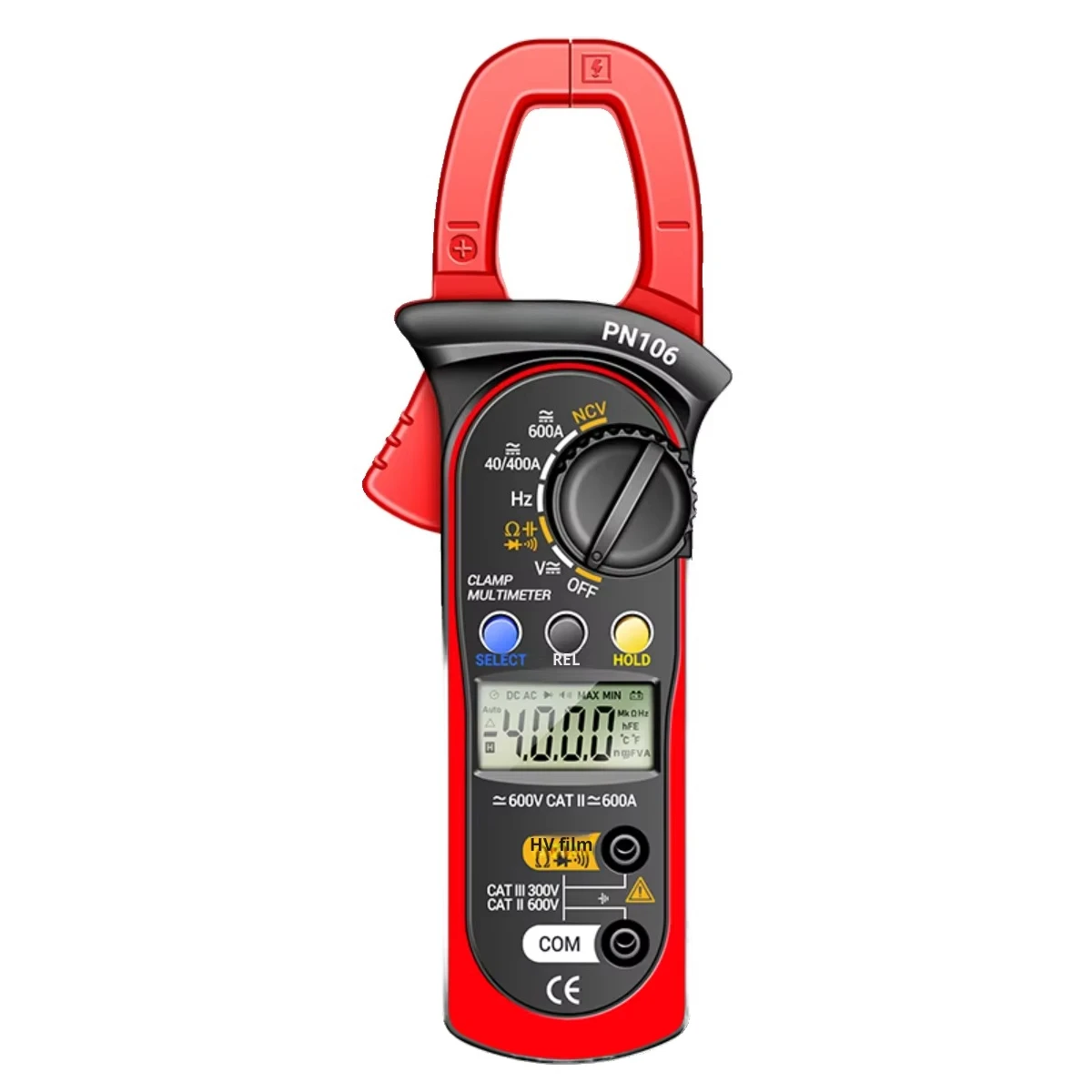 High Precision True RMS Digital Clamp Meter 600A AC DC CAT III 300V CAT II 600V Frequency Diode Multimeter Tester