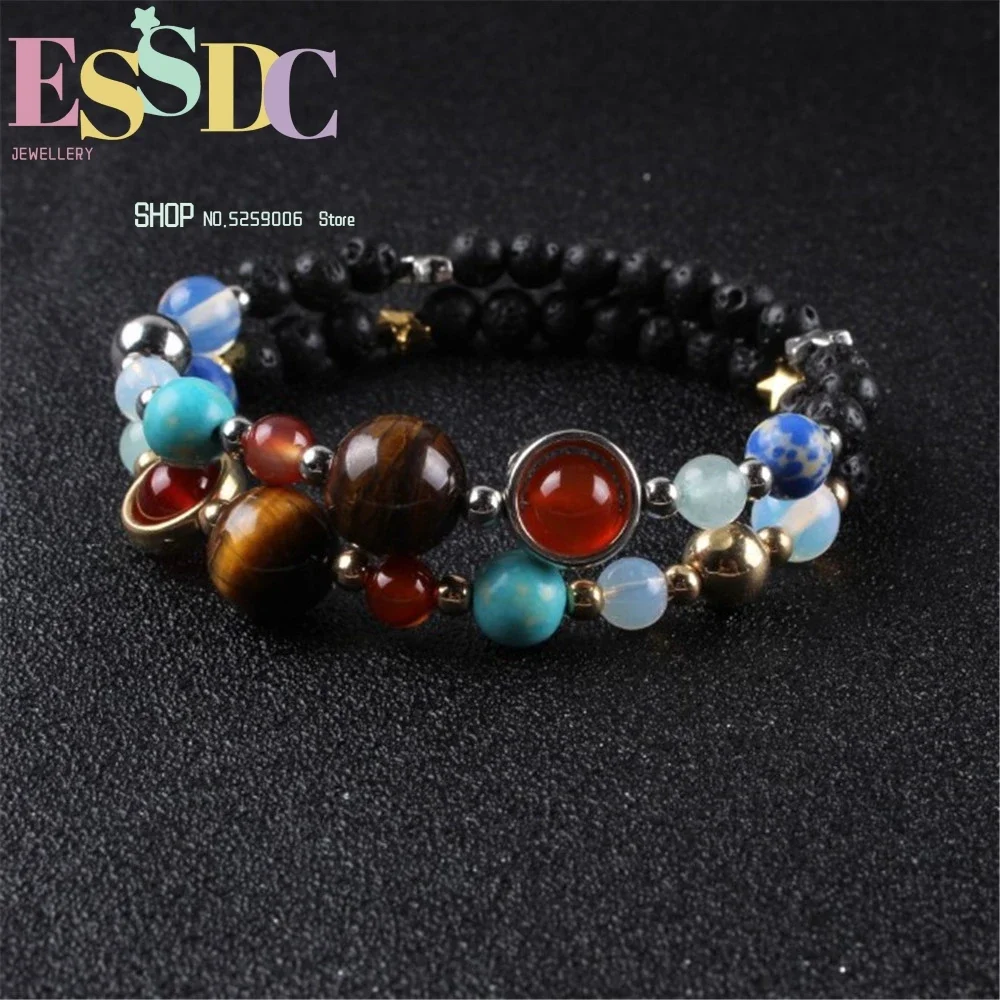 Hot Sale Eight Planets Beads Natural Crystal Lava Stone Universe Yoga Chakra Bracelet Men Women Reiki Jewelry Wholesale
Hot Sale Eight Planets Beads Natural Crystal Lava Stone Universe Yoga Chakra Bracelet Men Women Reiki Jewelry Wholesale