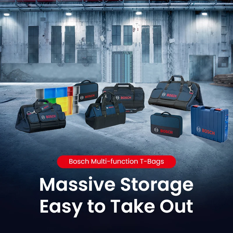 Bosch waterproof canvas tool bag, three-dimensional space storage, sturdy and wear-resistant T-shaped bag mouth
Bosch waterproof canvas tool bag, three-dimensional space storage, sturdy and wear-resistant T-shaped bag mouth