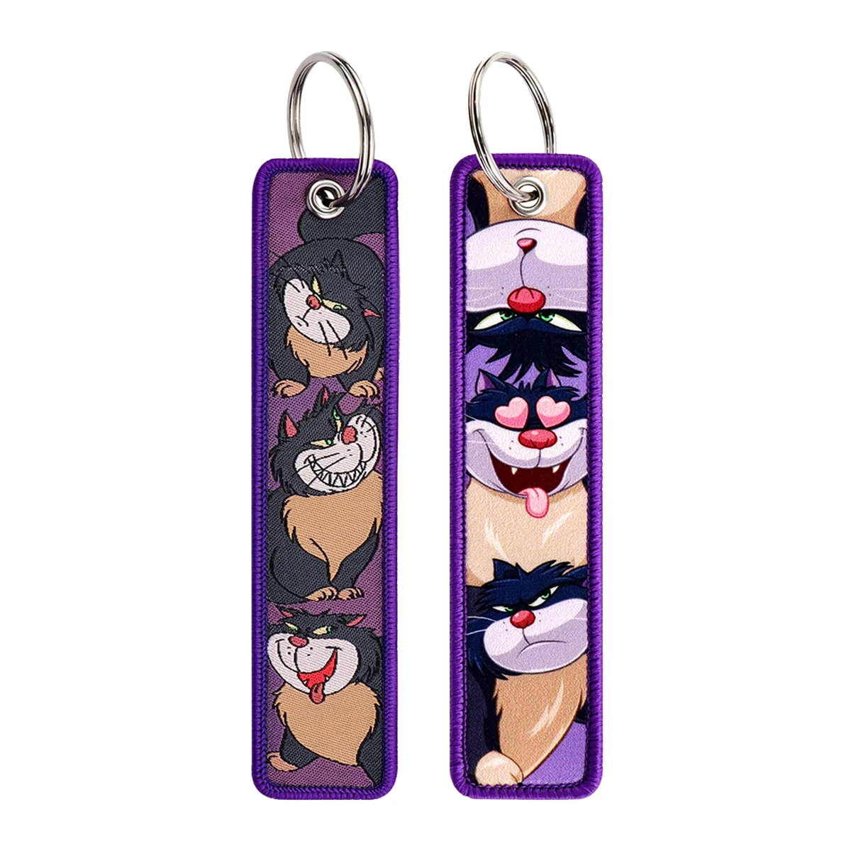 Cartoon Black Cat Embroidery Key Fob Purple Key Tag For Cars Backpack Keychain Fashion Keyring Gifts for Men Women Accessories
Cartoon Black Cat Embroidery Key Fob Purple Key Tag For Cars Backpack Keychain Fashion Keyring Gifts for Men Women Accessories