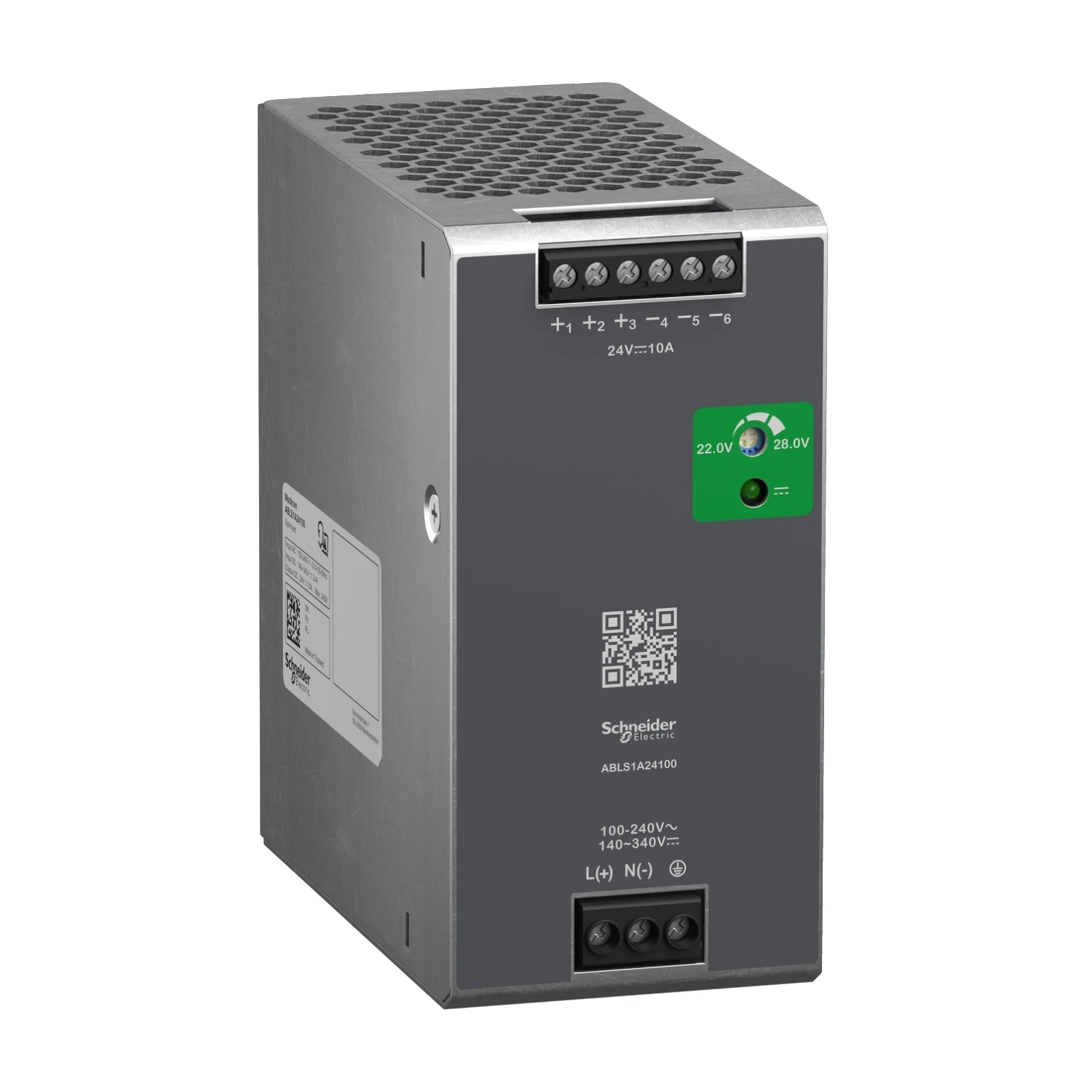 ABLS1A24100 Regulated Power Supply, 100 to 240V AC, 24V, 10A, single phase, Optimized
ABLS1A24100 Regulated Power Supply, 100 to 240V AC, 24V, 10A, single phase, Optimized