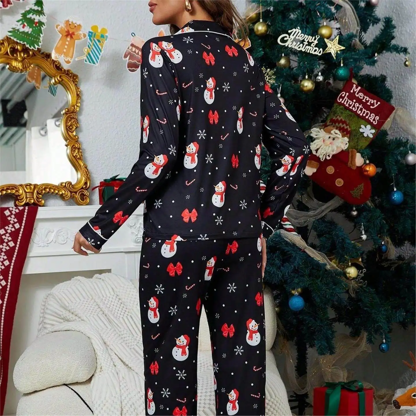 Женский новогодний пижамный комплект Cisas с героями мультфильмов, длинные брюки све, домашняя одежда, удобный модный комплект средней весы
Женский новогодний пижамный комплект Cisas с героями мультфильмов, длинные брюки све, домашняя одежда, удобный модный комплект средней весы