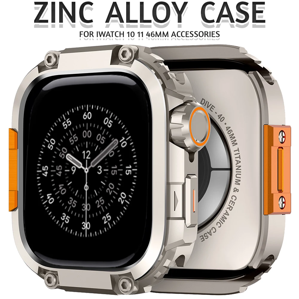 Alloy Case for Apple Watch Series 11 46mm Luxury Metal Bumper Protector Frame for Iwatch 10 11 46MM Accessories Protective Cover
Alloy Case for Apple Watch Series 11 46mm Luxury Metal Bumper Protector Frame for Iwatch 10 11 46MM Accessories Protective Cover