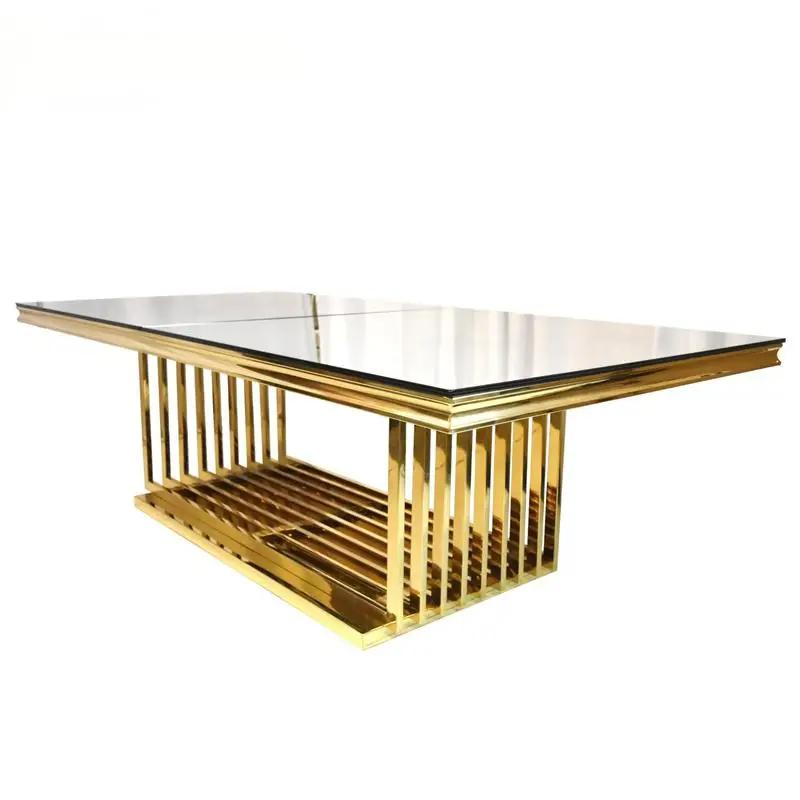 * Hotel Banquet Hall Stainless Steel Table for Wedding and Event Large Size Gold Event Dining Table
* Hotel Banquet Hall Stainless Steel Table for Wedding and Event Large Size Gold Event Dining Table