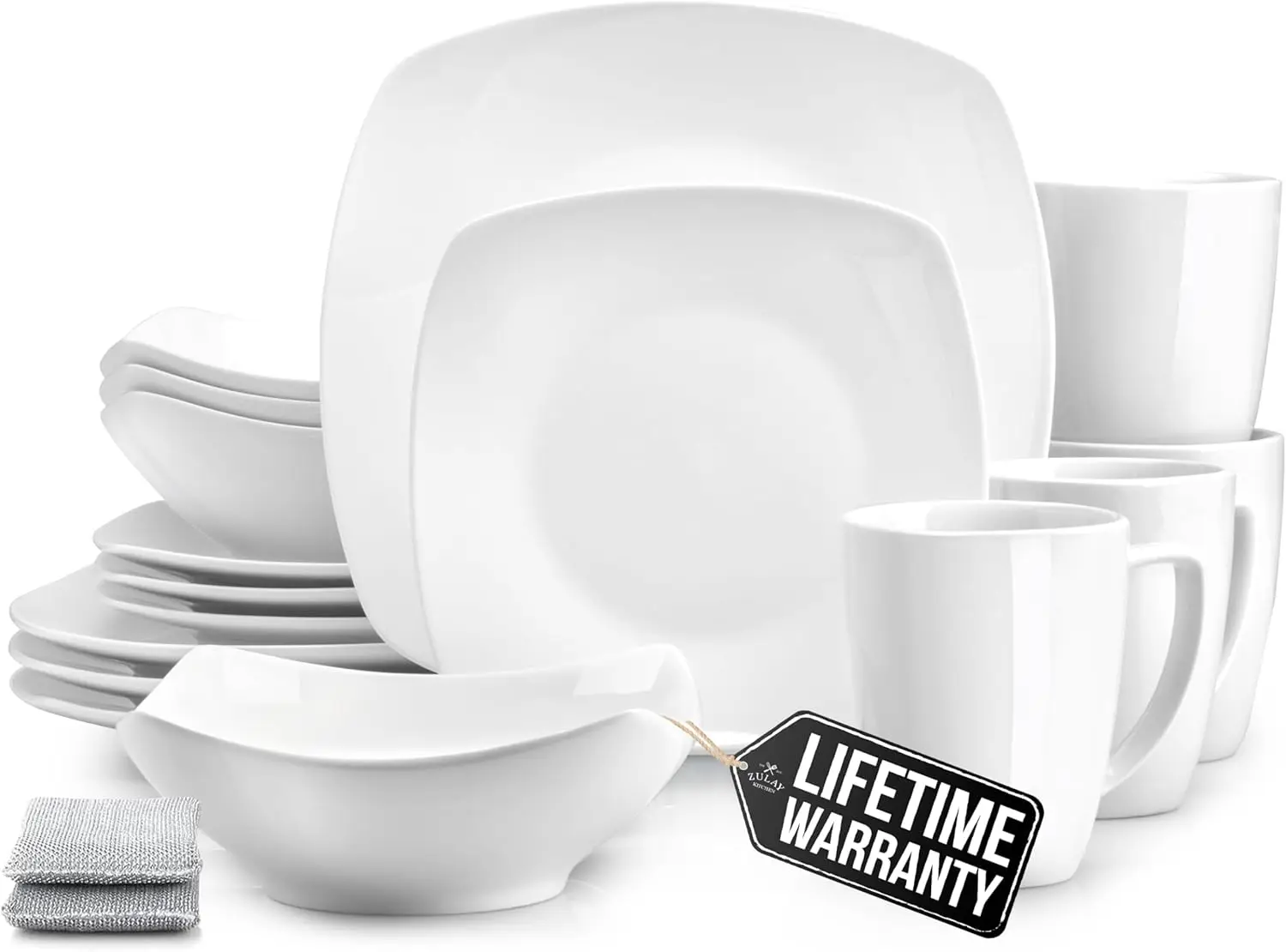 Luna Plates and Bowls Sets, 16 Piece Modern Porcelain Dish Set for 4, Chip and Scratch Resistant
Luna Plates and Bowls Sets, 16 Piece Modern Porcelain Dish Set for 4, Chip and Scratch Resistant
