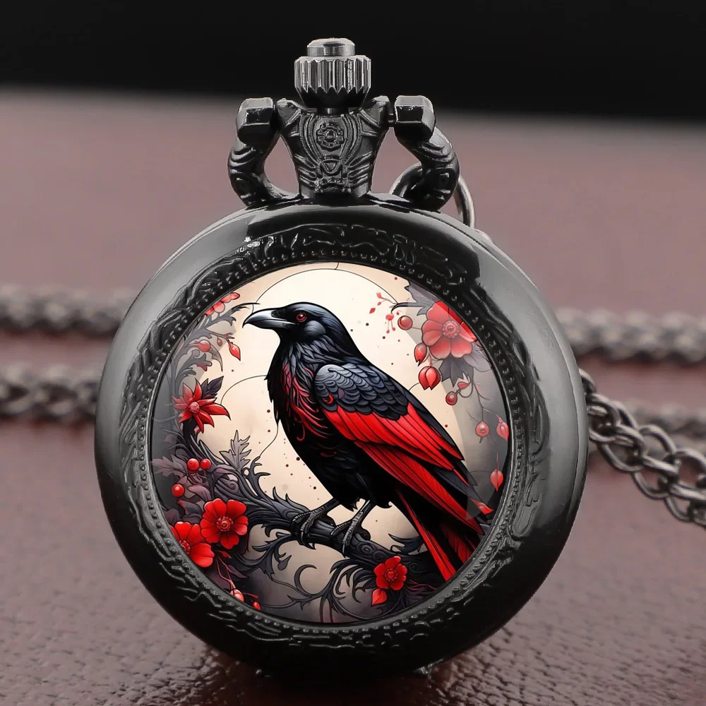Карманные часы со стеклянным куполом и рисунком вороны, винтажные часы с подвеской, универсальный подарок для женщин и мужчин, элегантные часы Reloj De Bolsillo
Карманные часы со стеклянным куполом и рисунком вороны, винтажные часы с подвеской, универсальный подарок для женщин и мужчин, элегантные часы Reloj De Bolsillo