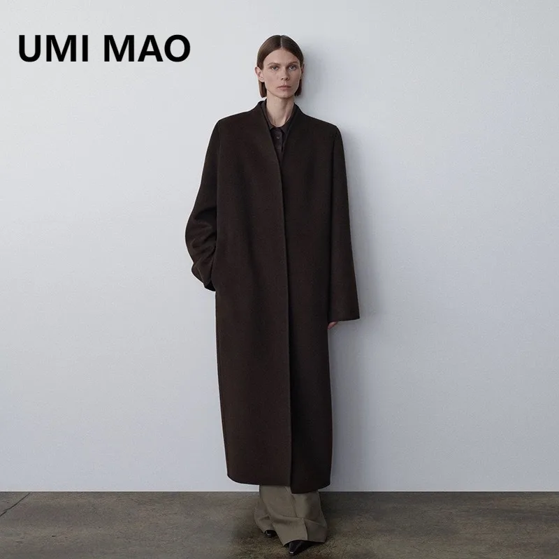 UMI MAO Woolen Coat Autumn Cashmere Wool Trench Coat Over-the-Knee V-Neck Casual Hidden Button Double-Sided Female Overcoat
UMI MAO Woolen Coat Autumn Cashmere Wool Trench Coat Over-the-Knee V-Neck Casual Hidden Button Double-Sided Female Overcoat