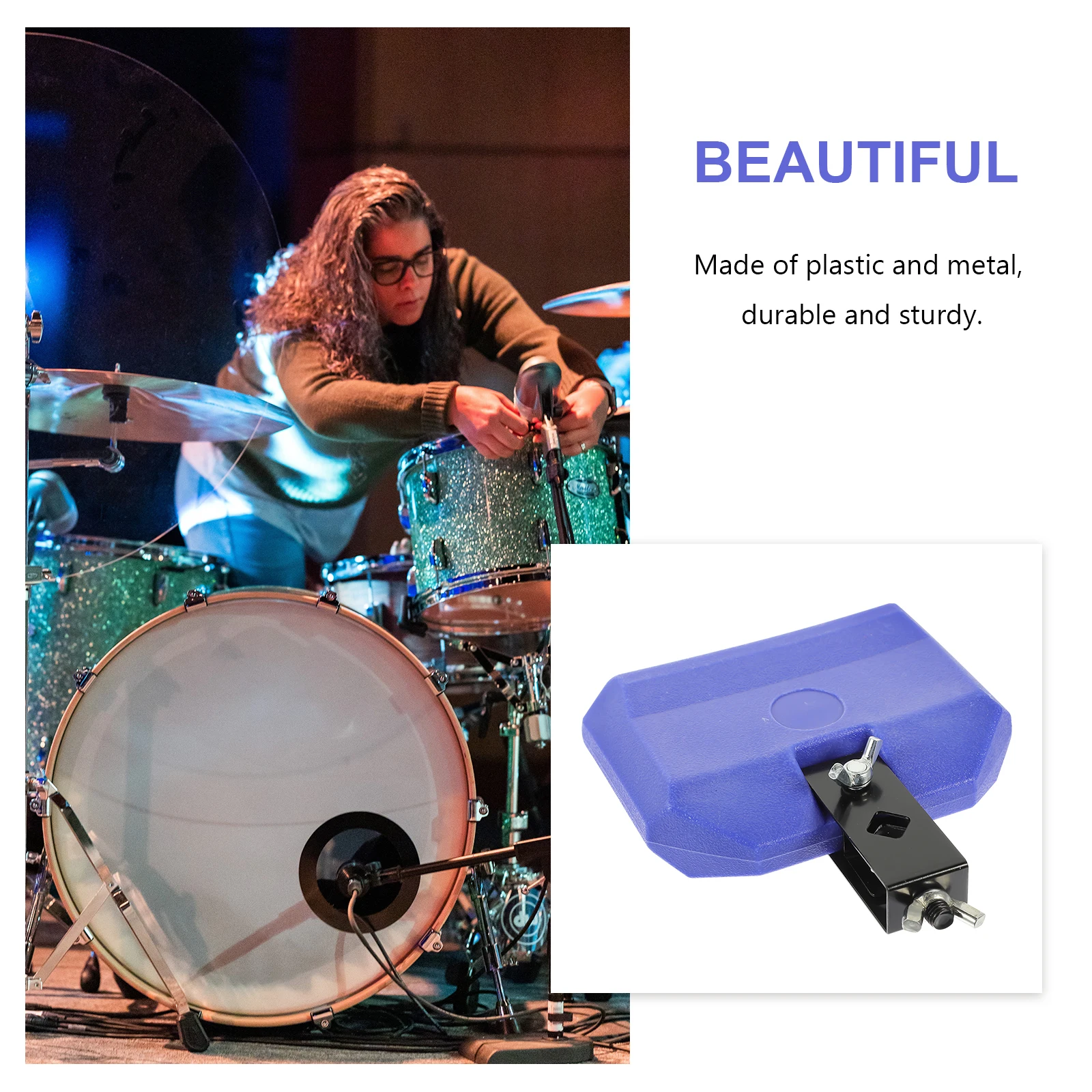 Durable Plastic Metal Drum Cow Bell Accessory High Pitched Sound Multiple Music Styles Easy Installation Blue Latin Percussion
Durable Plastic Metal Drum Cow Bell Accessory High Pitched Sound Multiple Music Styles Easy Installation Blue Latin Percussion