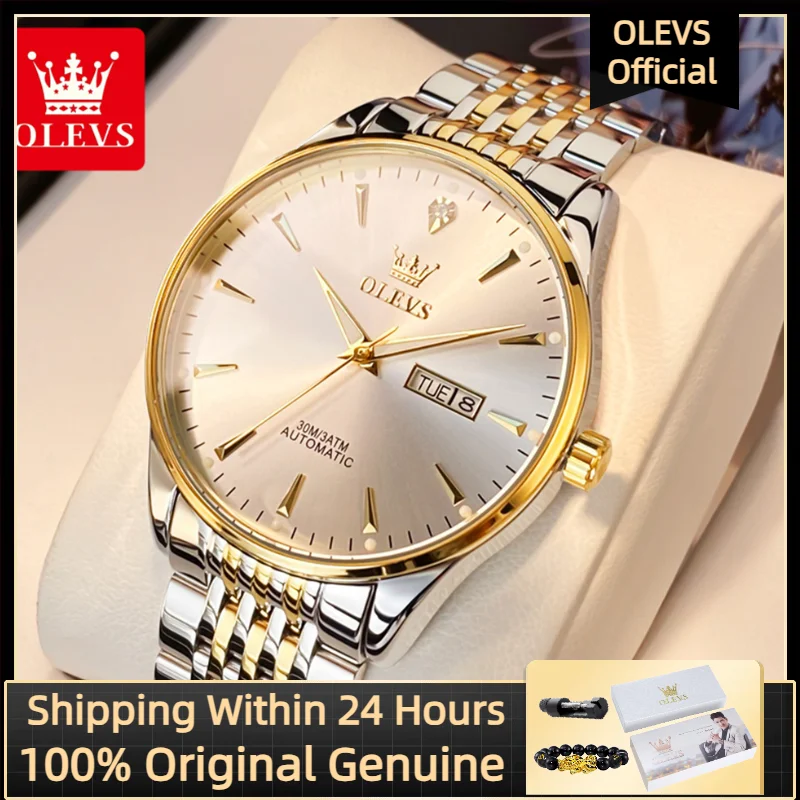 OLEVS 66635, мужские часы, золотые, элитные брендовые автоматические механические часы, модные водонепроницаемые мужские часы с двойным календарем из нержавеющей стали
OLEVS 66635, мужские часы, золотые, элитные брендовые автоматические механические часы, модные водонепроницаемые мужские часы с двойным календарем из нержавеющей стали