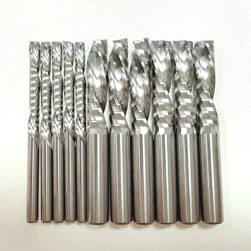 10pcs/Lot AAAAA Left Spiral 3.175/4/5/6/8mm Single Flute Down Cut Milling Cutter Router Bit CNC End Mill Carbide Milling Cutter
10pcs/Lot AAAAA Left Spiral 3.175/4/5/6/8mm Single Flute Down Cut Milling Cutter Router Bit CNC End Mill Carbide Milling Cutter
