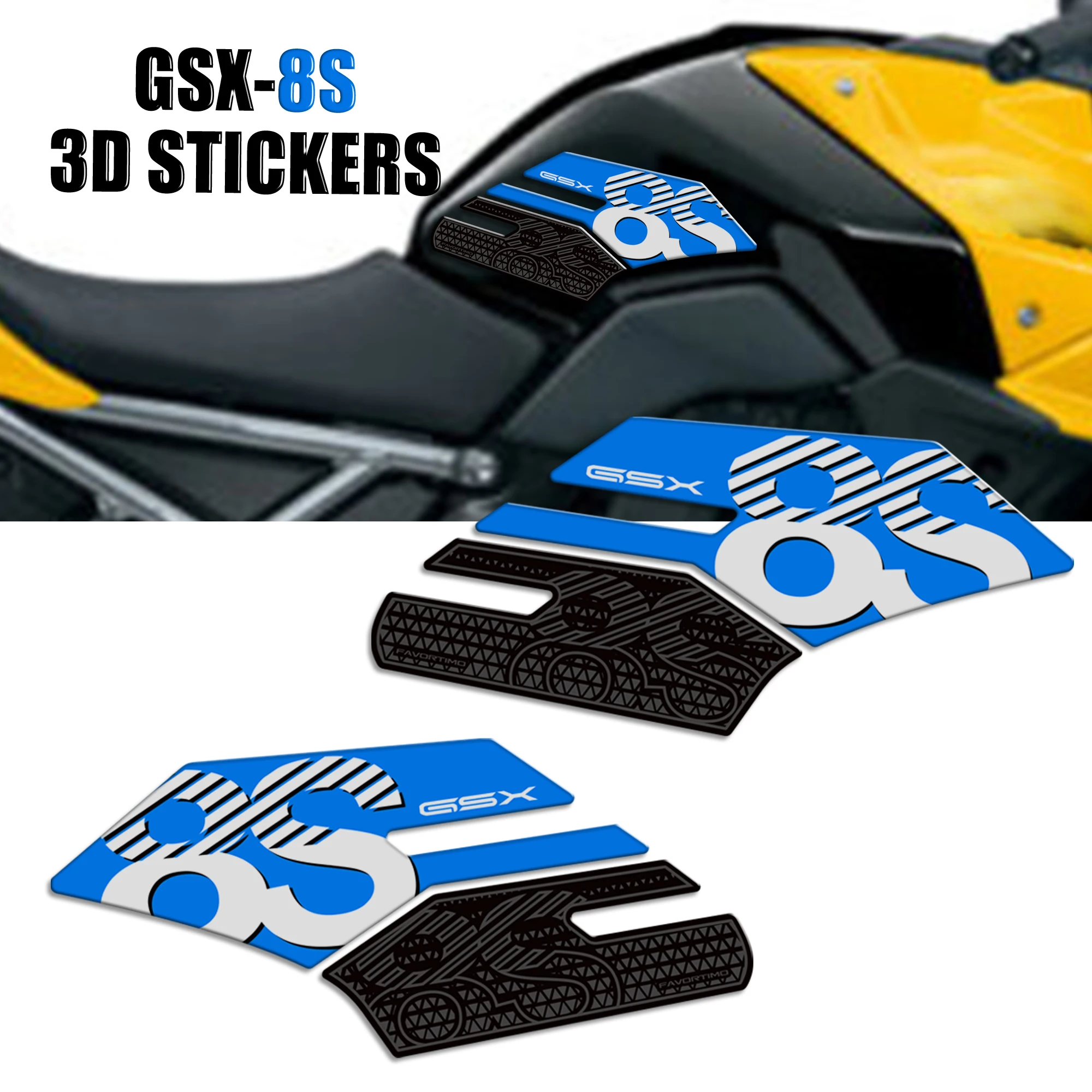 GSX8S FIT GSX 8S Suzuki Protector Tank Pad Side Grips Gas Fuel Oil Kit Knee 3D Stickers Decals adhesive Fairing Fender 2023-2025
GSX8S FIT GSX 8S Suzuki Protector Tank Pad Side Grips Gas Fuel Oil Kit Knee 3D Stickers Decals adhesive Fairing Fender 2023-2025