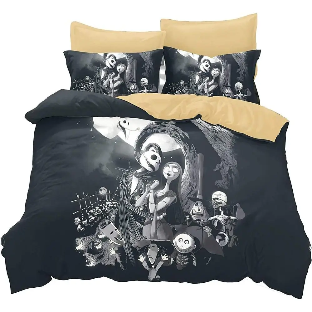 King Size Nightmare Christmas Duvet Cover Set with Pillowcases, Cartoon Skull Design, Luxury Soft Microfiber Bedding
King Size Nightmare Christmas Duvet Cover Set with Pillowcases, Cartoon Skull Design, Luxury Soft Microfiber Bedding