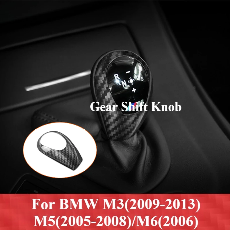 For BMW M3 M5M6 Old M Series Carbon Fiber Gear Shift Knob Cover Interior Shifter Handle Trim Decoration Modification Accessories
For BMW M3 M5M6 Old M Series Carbon Fiber Gear Shift Knob Cover Interior Shifter Handle Trim Decoration Modification Accessories