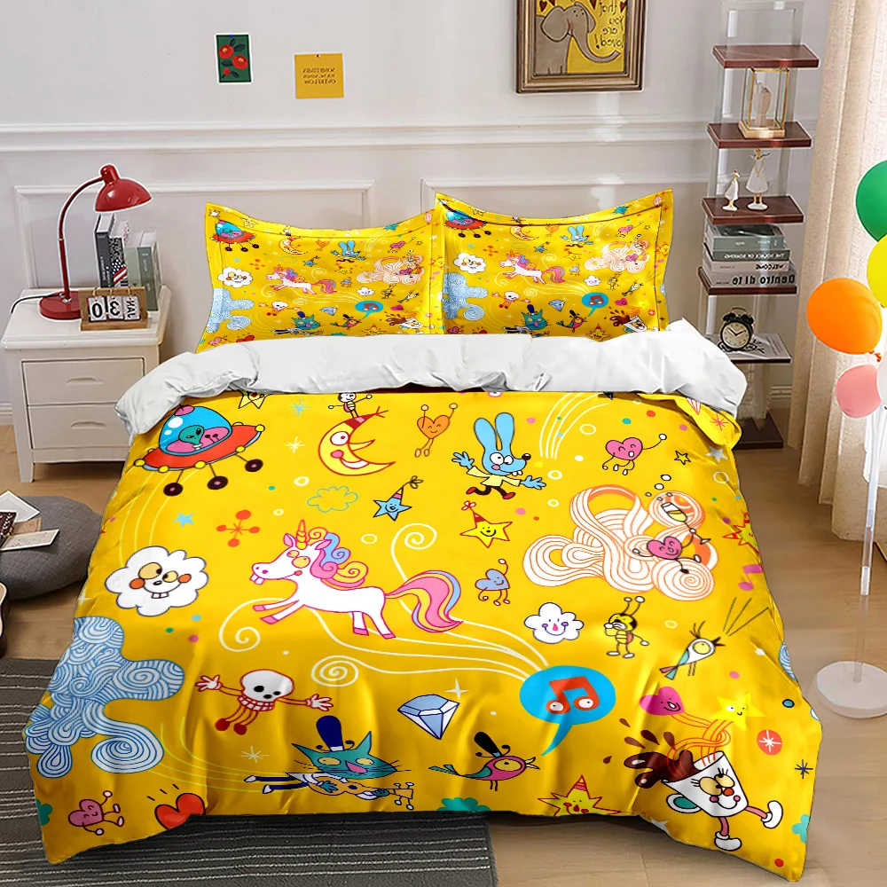 Cartoon fantasy elements yellow background Print Bedding Set 1Duvet Cover 2 Pillowcases for Adult Children Luxury Gift Full Size
Cartoon fantasy elements yellow background Print Bedding Set 1Duvet Cover 2 Pillowcases for Adult Children Luxury Gift Full Size